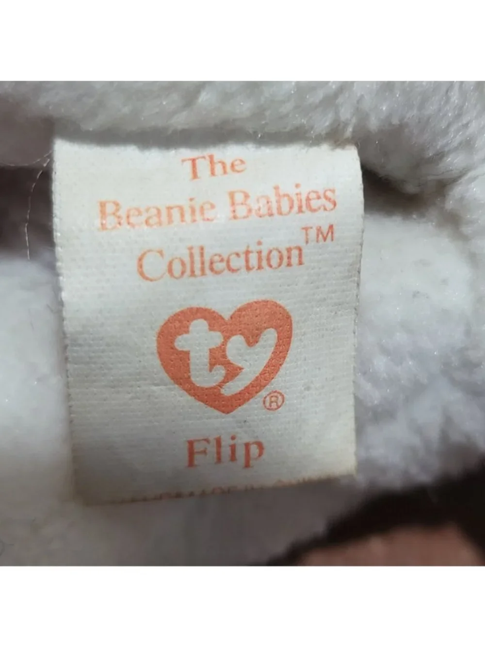 Ty Beanie Baby Flip White Cat 1993 Retired Original Plush Stuffed Animal Toy